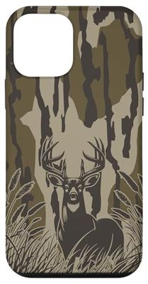 Camuflaje Bottomland camuflaje de caza de ciervos cola blanca Carcasa para iPhone 12 mini