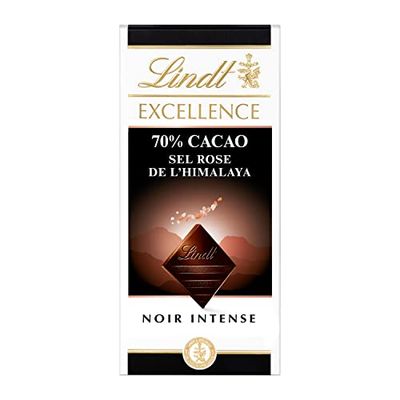 Lindt - Tablette Sel Rose de l'Himalaya 70% Cacao EXCELLENCE - Chocolat Noir - 100g