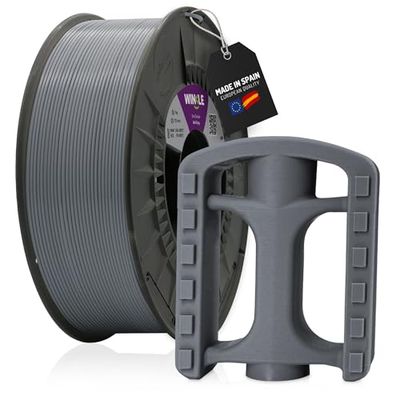 WINKLE Filamento ASA Gris Ceniza | Filamento Impresora 3D | Filamento ASA 1,75mm 250g | ASA Gris | Compatible con Mayoría Impresoras 3D | Precisión Dimensional | Resistente | Bobina 250g