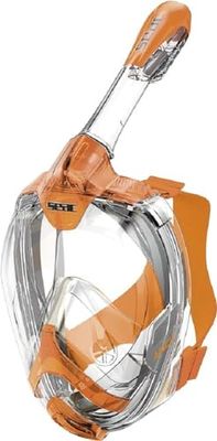 SEAC AMICA Integraal snorkelmasker voor volwassenen en kinderen vanaf 6 jaar, ftalaatvrij hypoallergeen polymeer gezichtsmasker