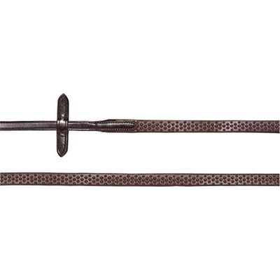 Rio Women Caldene Reins Rubber 1/2" Havana Reins - Brown, One