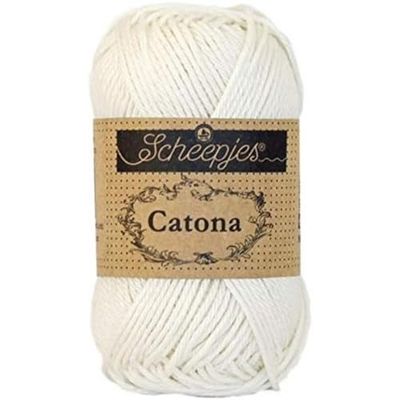 Scheepjes - Scheepjes Catona 105 Bianco da Sposa Filato - 1x25g