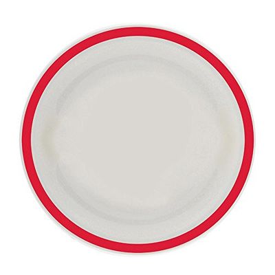 NRS Healthcare Red Large Rimmed Plate