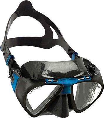 Cressi Penta+ Mask Masque et Tuba Unisex-Adult, Noir/Blue, One Size