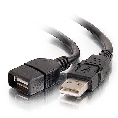 C2G /Cables to Go 52108 - Cavo di prolunga USB 2.0 da maschio a femmina A, 3 m, colore: Nero