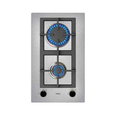 Teka EFX 30.1 2G AI AL CI NAT Placa modular com 2 queimadores, gás natural, auto-ignição integrada, grelhas de fundição, combinável, cor aço inoxidável