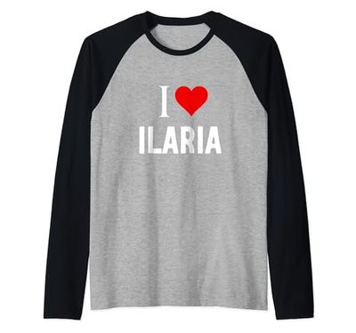 Amo a Ilaria Camiseta Manga Raglan