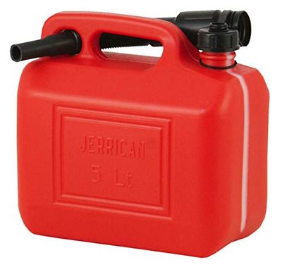 Jerrican HYDROCARBURE 5 L 27 x 14,3 x 24,8 cm 98% HD.PE. + 2% master Red