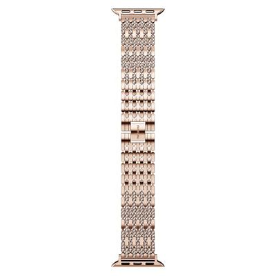 Swarovski Glittrande prinsessrem, för Apple Watché 40 mm & 41 mm, roséguldton, roséguldfärgad finish