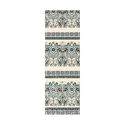 Doge Milano Chemin de cuisine, 100% Made in Italy, Tapis résistant aux taches avec impression numérique, Tapis antidérapant et lavable, Motif géométrique - Deniece, 140x52 cm