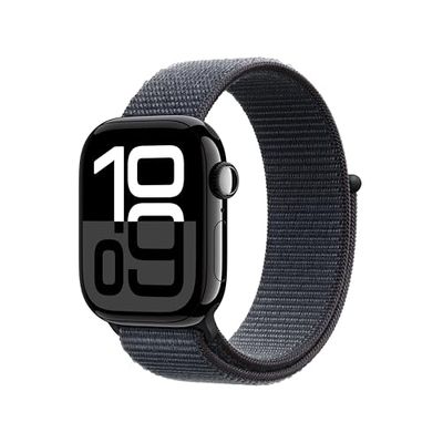Apple Watch Series 10 GPS Smartwatch con Caja de Aluminio Negro Brillante de 42 mm y Correa Loop Deportiva Tinta - Talla única. Monitor de entreno, Pantalla Retina Siempre Activa y Neutro en Carbono