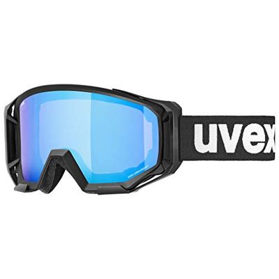 uvex athletic CV - fietsbril voor dames en heren - contrastverhogend - condensvrij - black/blue-green - one size