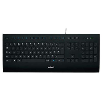 Logitech K280E Pro Tastiera, Layout ‎Francese Azerty, Nero