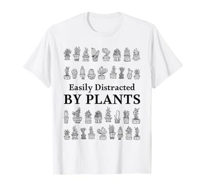 Facilmente distratto da piante, amanti delle piante divertente giardiniere Maglietta