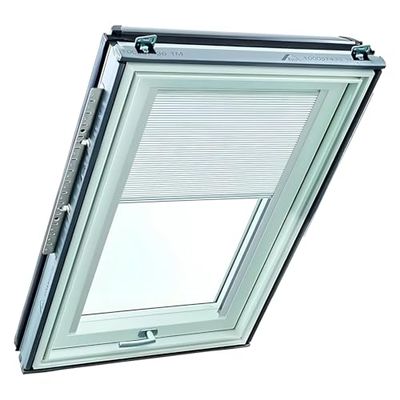 Roto Estor plegable original ZFA para tragaluz, riel de guía, color blanco
