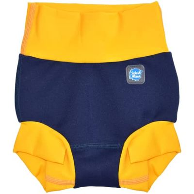 Splash About Happy Nappy Herbruikbare Zwemluier, Marineblauw/Geel 2-3 Jaren