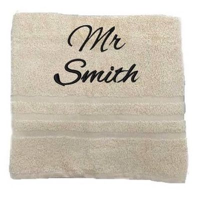 Asciugamano personalizzato con nome splendidamente ricamato Asciugamano da bagno Asciugamano in cotone 100% Asciugamano da bagno con nome (140 x 70 cm, Mr.)