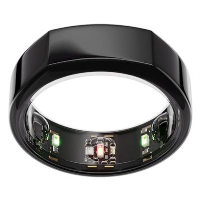 Oura Ring Gen3 Heritage - Talla 6, Black | Anillo Que monitoriza el sueño, la FC y el estrés - hasta 7 días de autonomía - Compatible con iOS y Android - Averigua tu Talla con el Kit de Tallaje