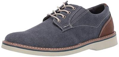 Nunn Bush Mannen Barklay Canvas Plain Toe Oxford Lace Up, Donkerblauw, 13 Wide