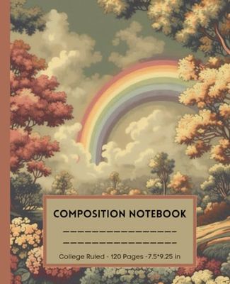 Composition Notebook: Lined College Ruled Aesthetic Journal | 120 Pages | 7.5 x 9.25 inches | for School, Office and Work | Vintage Illustration