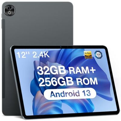 DOOGEE T20 Ultra Tablet z Systemem Android 13, 12 Cali, 32 GB + 256 GB (TF 2TB), Helio G99 Octa-Core, 10800 mAh, Ekran 2,4K, 16MP+8MP, 4G LTE/5G WiFi, Do Gier, GMS/GPS/Widevine