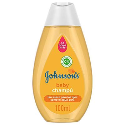 Johnson's Baby Klassiskt schampo med formel Gråt inte längre (100 ml), anti-allergiskt pH-balanserat pH-balanserat schampo för barn, schampo för barn och spädbarn, parabenfritt schampo