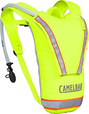 CAMELBAK Unisex vuxen HI VIZ dryckesryggsäck med 3L CRUX drickbubbla (militärversion), LIME GREEN