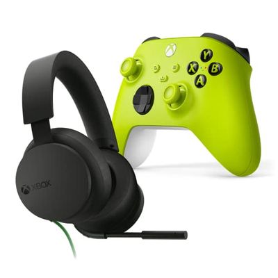 Xbox Wireless Controller – Electric Volt Stereo Headset