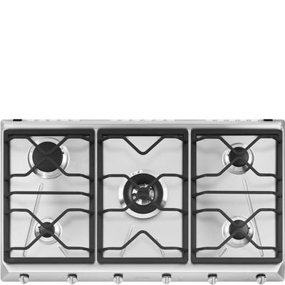 SMEG SRV596O, Plaque de cuisson à gaz UNIVERSAL, Stainless steel