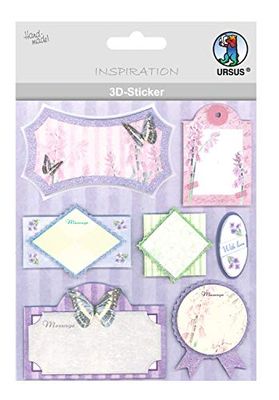 Ursus 56420030 3D Sticker Everyday Consisting of Multiple Levels High-Quality Materials Self-Adhesive for Embellishing Greeting Cards, Scrapbooking and Other Crafts One Size