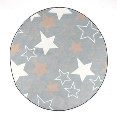 MANTAS MORA Tapijt, polyester, grijs, Ø100 cm
