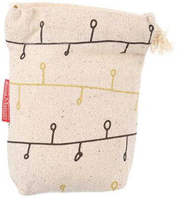 Bonamaison Printed Cotton Produce Bag with Drawstring, Reusable Grocery Bag, Biodegradable Eco-Friendly Bags, Travel Pouch, Sachet Bags, Shopping Bag, Eco Friendly, Foldable, Size: 12x15 cm
