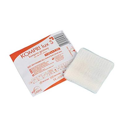 Zarys GS17101210-SS COMPRI lux S - Tamponi in garza sterili, 17th fili, 10 x 10 cm, 10 pezzi