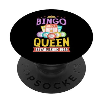 Bingo Queen estableció 1969 Año de nacimiento Bingo Fiesta de cumpleaños PopSockets PopGrip Adhesivo