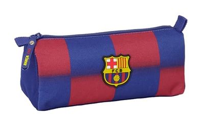 F.C. Barcelone 1ère équipe 25/26 Trousse avec fermeture éclair et compartiment, trousse pour enfant, idéale pour les enfants d'âge scolaire, confortable et polyvalent, qualité et résistance, 21 x 7 x