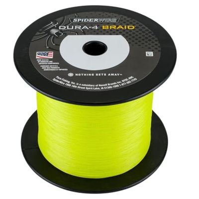 SpiderWire Dura 4 Línea de Pesca, Amarillo, 0.4mm/45kg/99lb/1800yd