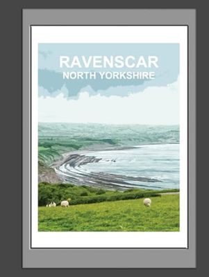 Ravenscar North Yorkshire Notebook: Blank lined Notebook, Journal Gift Book, Planner. Robin Hoods Bay