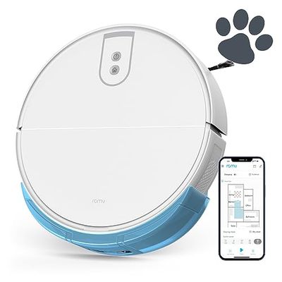 ROMY L6 Animal Smart Home Robotstofzuiger met dweilfunctie, 5200 Pa zuigkracht, stille robotstofzuiger, geoptimaliseerd voor dierenhaar, tapijt, harde vloeren, XXL stofreservoir in plaats van