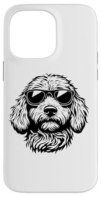 Cute Retro Vintage Cool Sunglasses Logo Cockapoo Lover Custodia per iPhone 14 Pro Max
