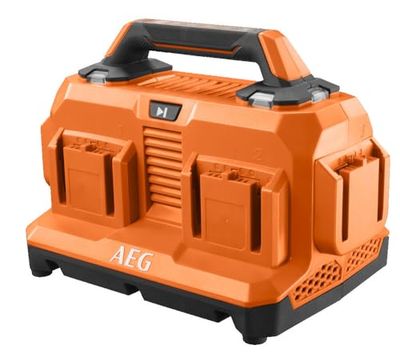 Caricabatterie 18 V, 6 porte, tensione di rete 220-240 V, per batterie 18 V da 1,5 a 9,0 Ah, modalità di ricarica sequenziale.