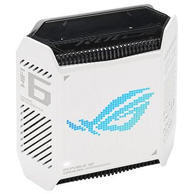 ASUS ROG Rapture GT6 Tri-Band WiFi 6 Mesh system, Vit, Svart, 17.2 x 7.8 x 17.6 cm