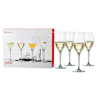 Spiegelau Copas de champanhe de 270 ml, 4 unidades, Special Glasses, 4400275, copos de champanhe de vidro, copos Prosecco adequados para máquina de lavar louça