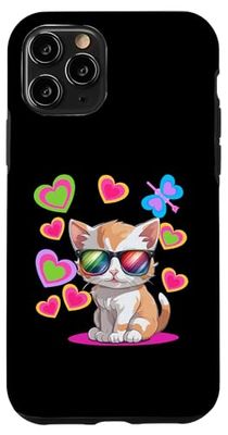 Occhiali da sole con gatto anni '60 Custodia per iPhone 11 Pro