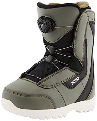 Nitro Snowboards Droid Boa Snowboardstövlar, Ungdom Unisex, Charcoal-BLK-Wht, 210