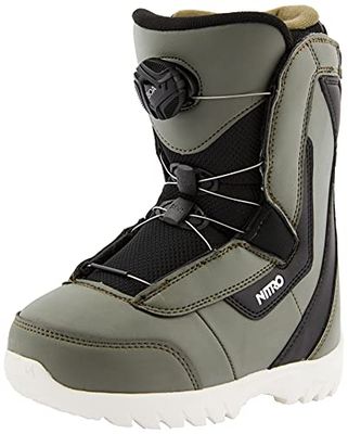 Nitro Snowboards Droid Boa Botas de Snowboard, Juventud Unisex, Charcoal-BLK-Wht, 205