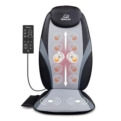 Snailax Shiatsu Massager met Verwarming - Gel Massageknoop, Diep Knedend Massagekussen, Massagekussen voor Thuis Kantoorstoel