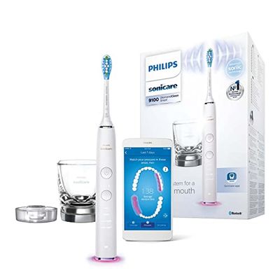 Philips Sonicare HX9901/03 Brosse À Dents DiamondClean Smart Connectée Via App Et Tête Intelligente - Blanc