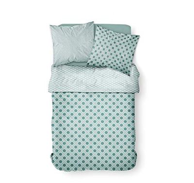 Today HC3 - Juego de Funda nórdica de 220 x 240 cm y 2 Fundas de Almohada 100% poliéster, Color Verde