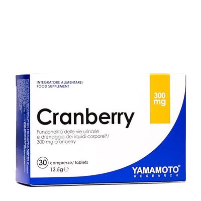 YAMAMOTO RESEARCH Cranberry 30 Comprimés, Favorise la Fonction des Voies Urinaires