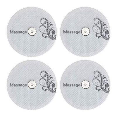 Hydas 4490.1.30 Lot de 4 pastilles de rechange autocollantes pour Smart Massager avec connexion aimantée 6 x 6 cm